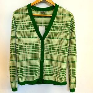 Cos Green Plaid NWOT cardigan